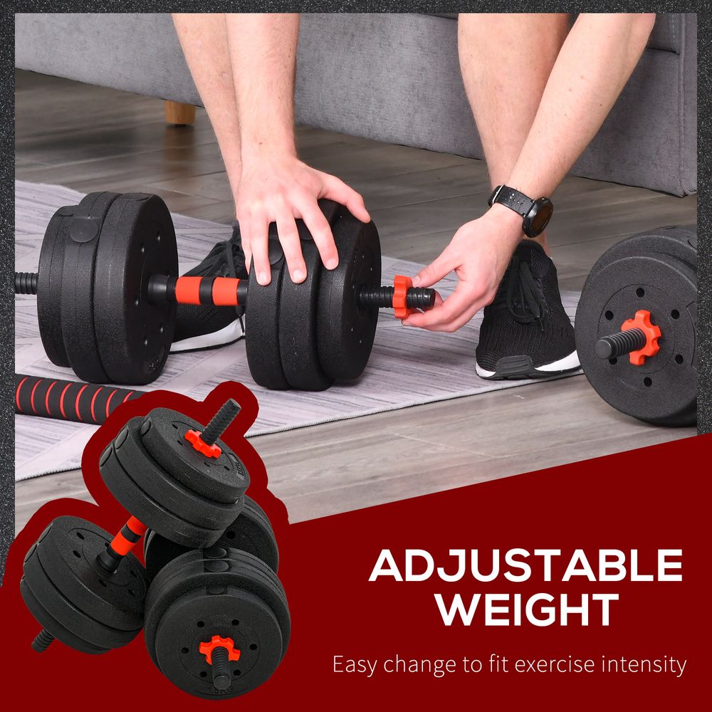 25kg Adjustable 2 IN 1 Barbell Dumbbells Weight Set for Body Fitness