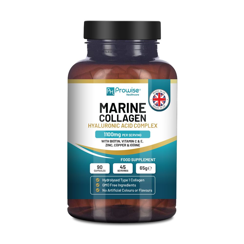 Marine Collagen with Hyaluronic Acid Complex 1100mg 90 Capsules