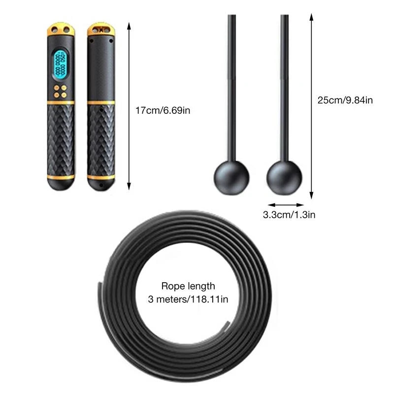 2 In 1 Multi Speed Skipping Rope With Digital Counter