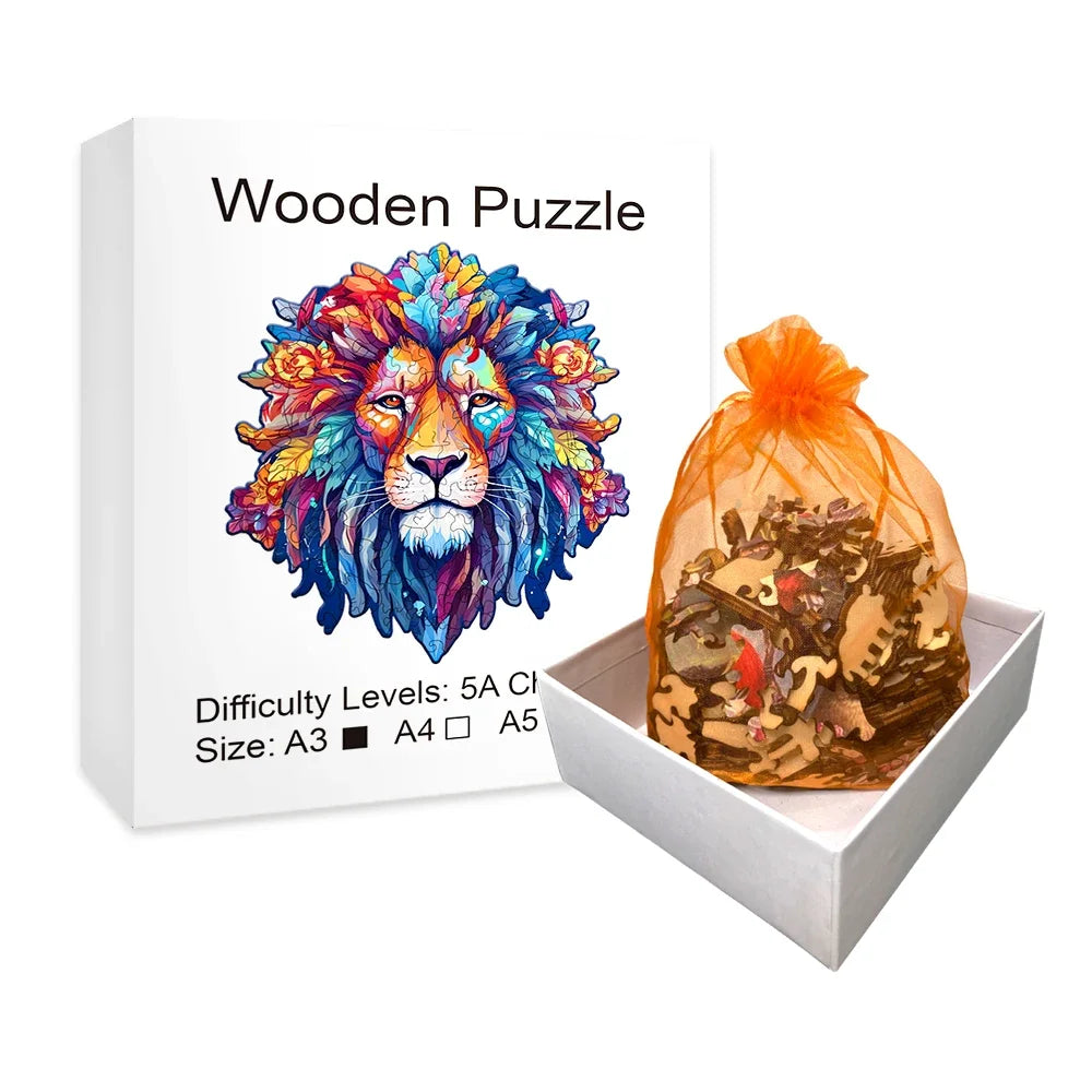 Wooden Lion Puzzle