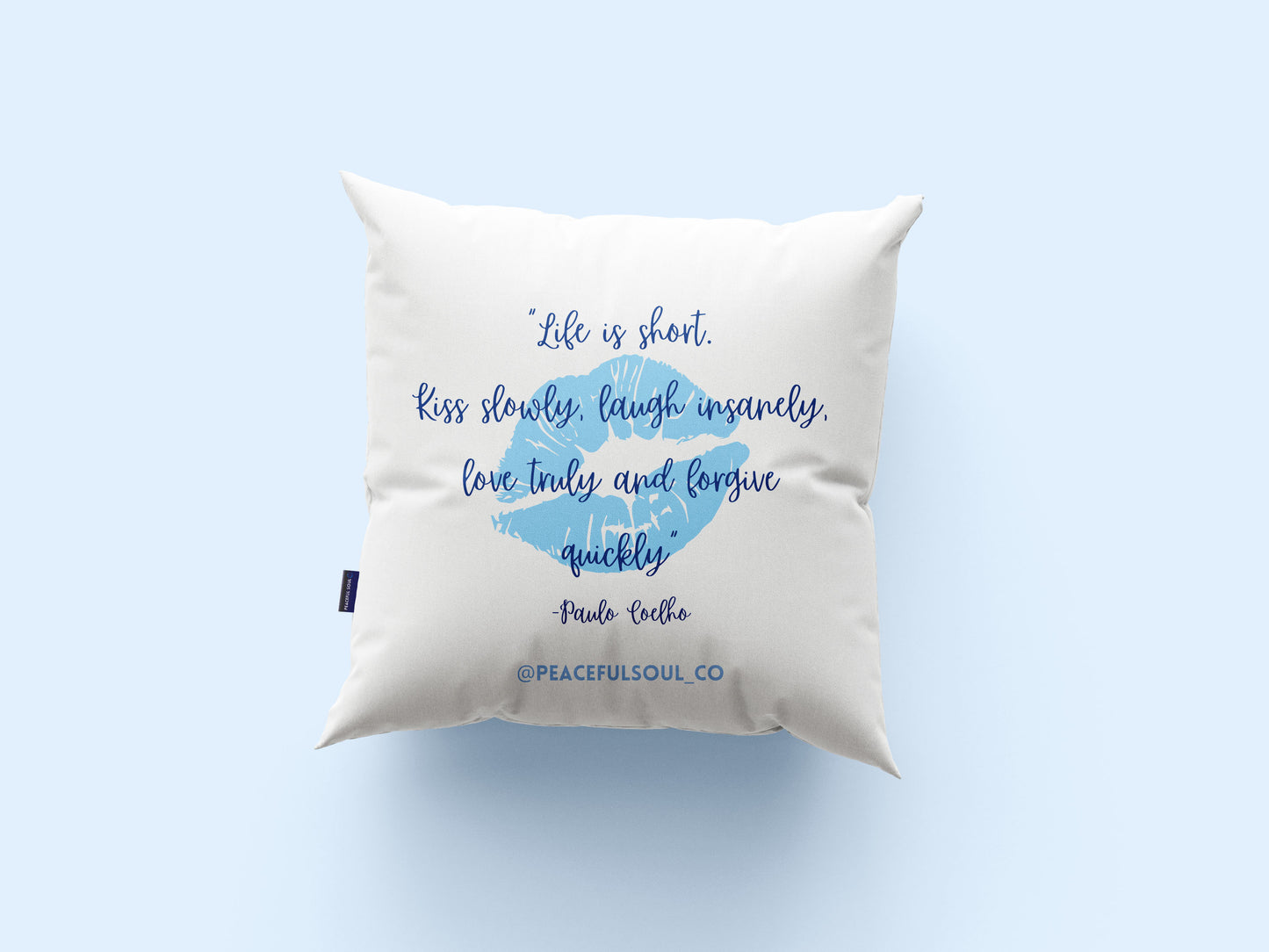 "Kiss, Laugh, Love, Forgive" Cushion