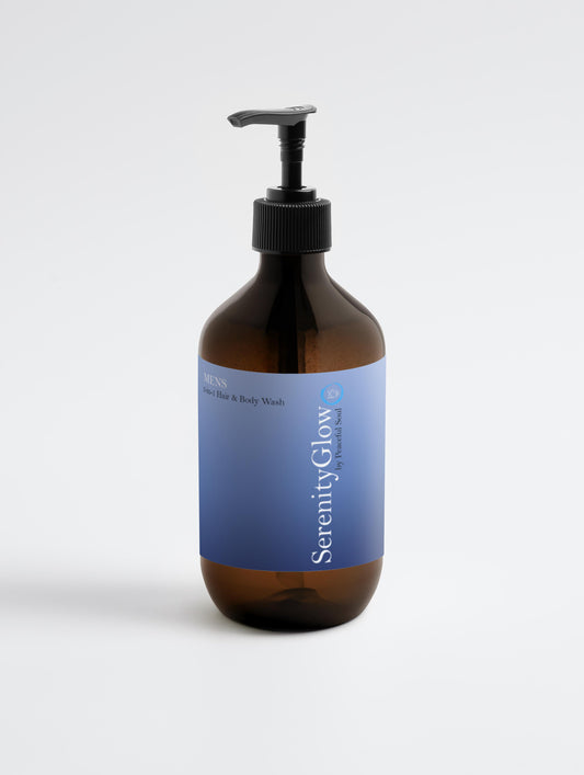 2-in-1 Hair & Body Wash for Men - SerenityGlow by Peaceful Soul (490ml)