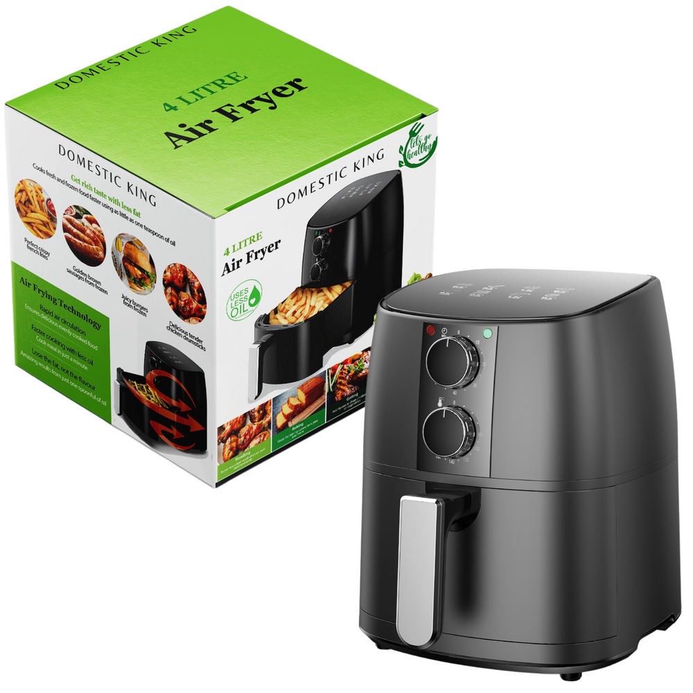 Domestic King 4L Air Fryer With Free Recipe Book