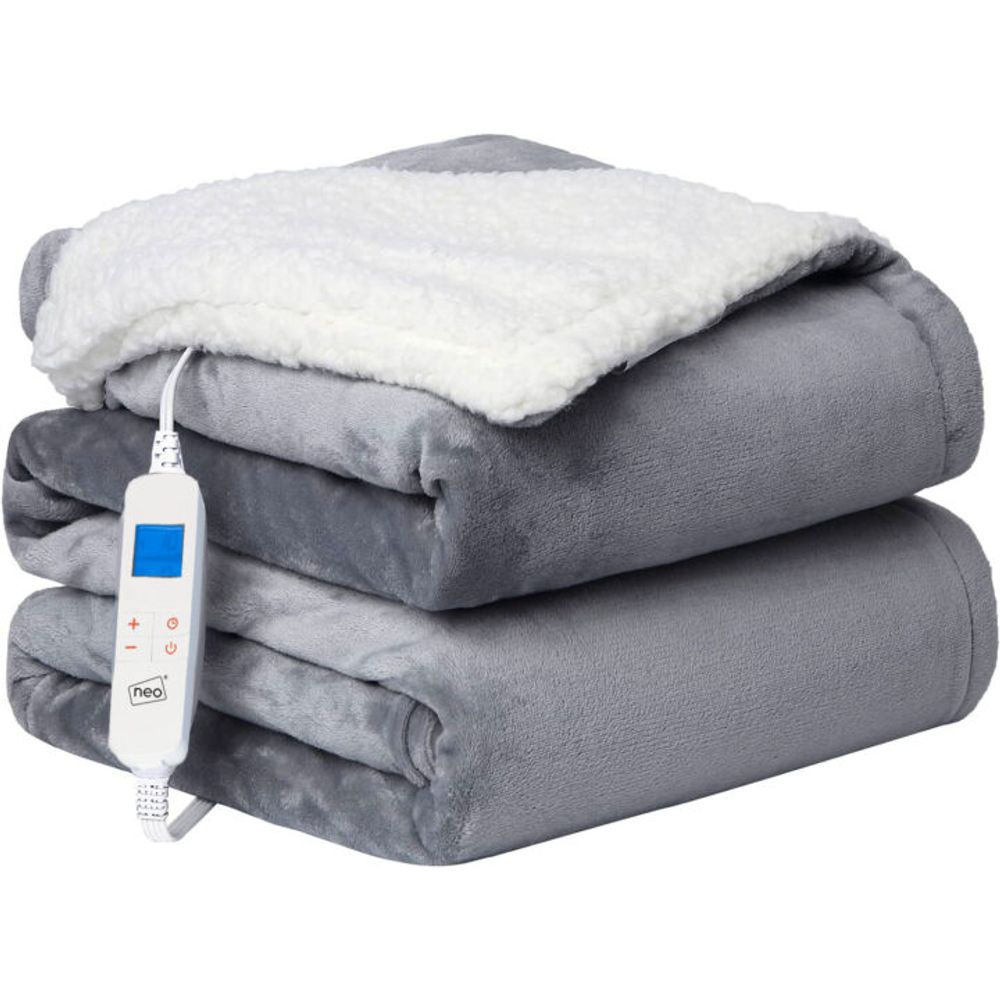 Grey Electric Heated Blanket