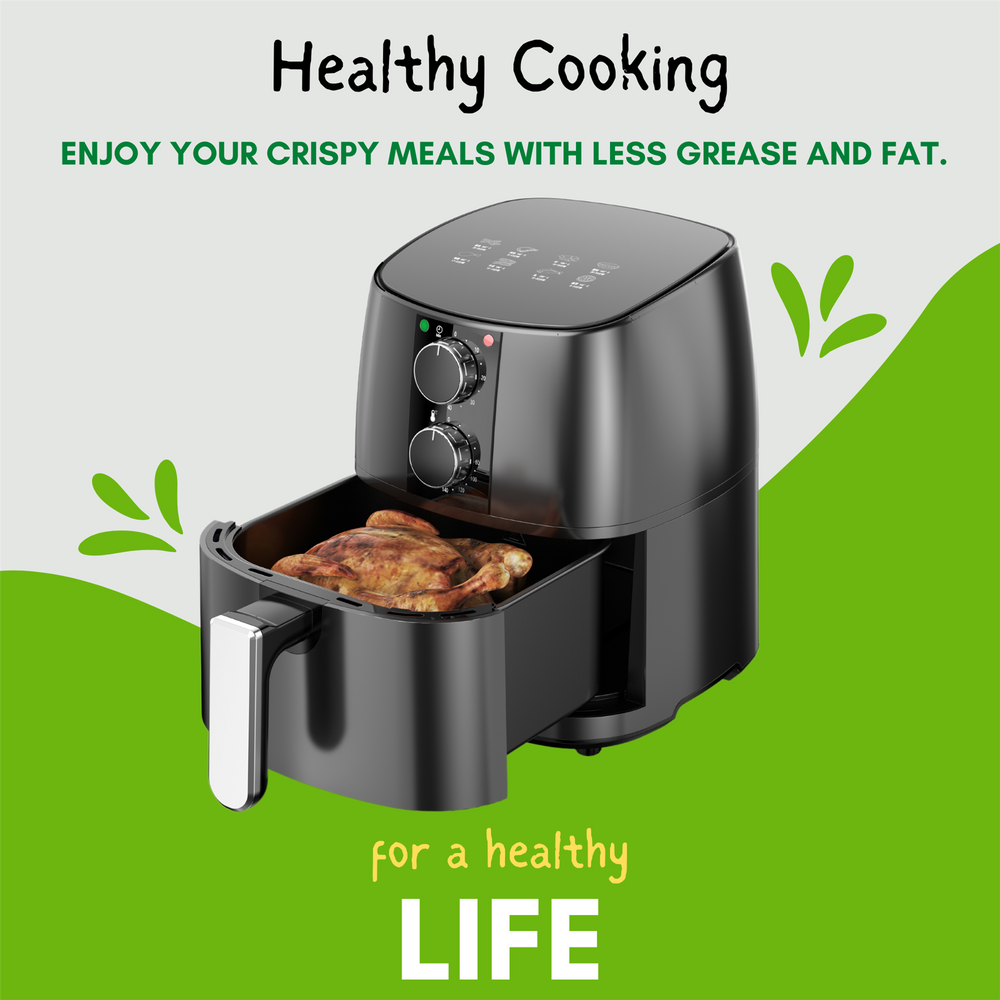 Domestic King 4L Air Fryer With Free Recipe Book