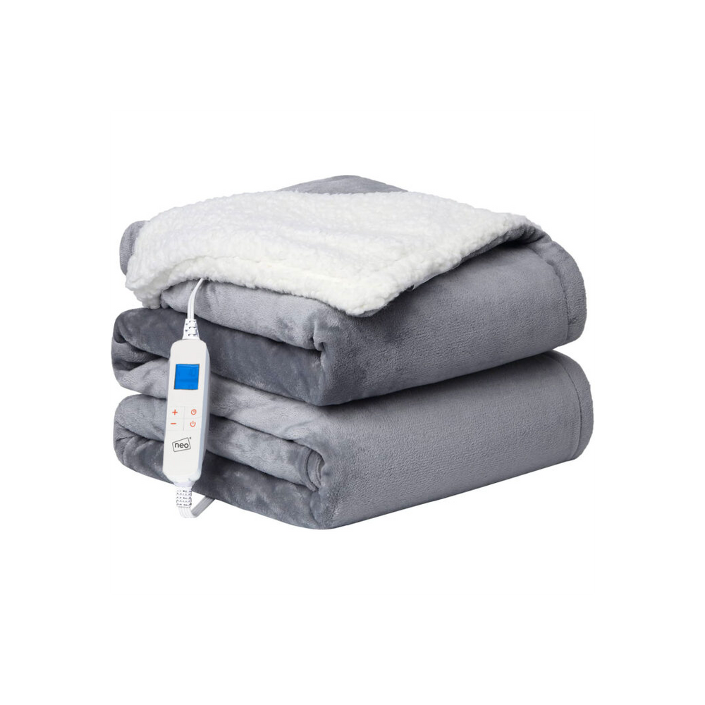 Grey Electric Heated Blanket