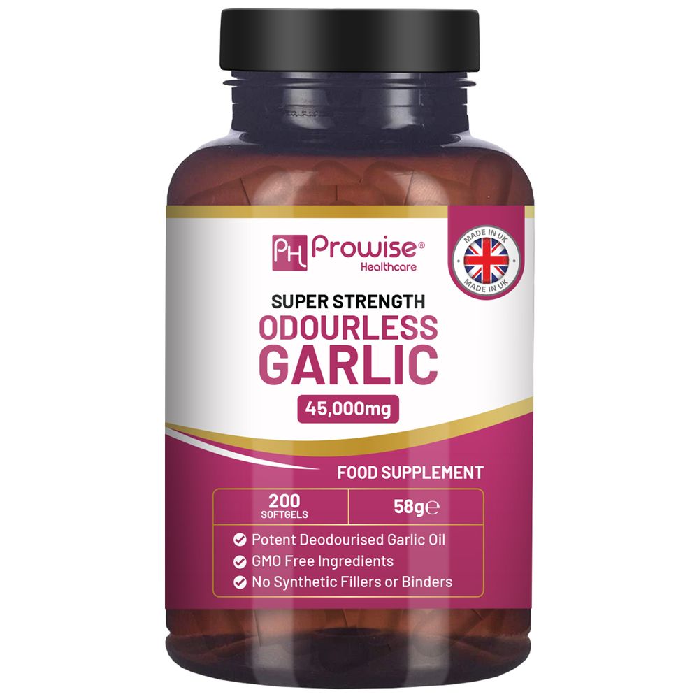 Premium Odourless Garlic Capsules - High Strength 45,000mg