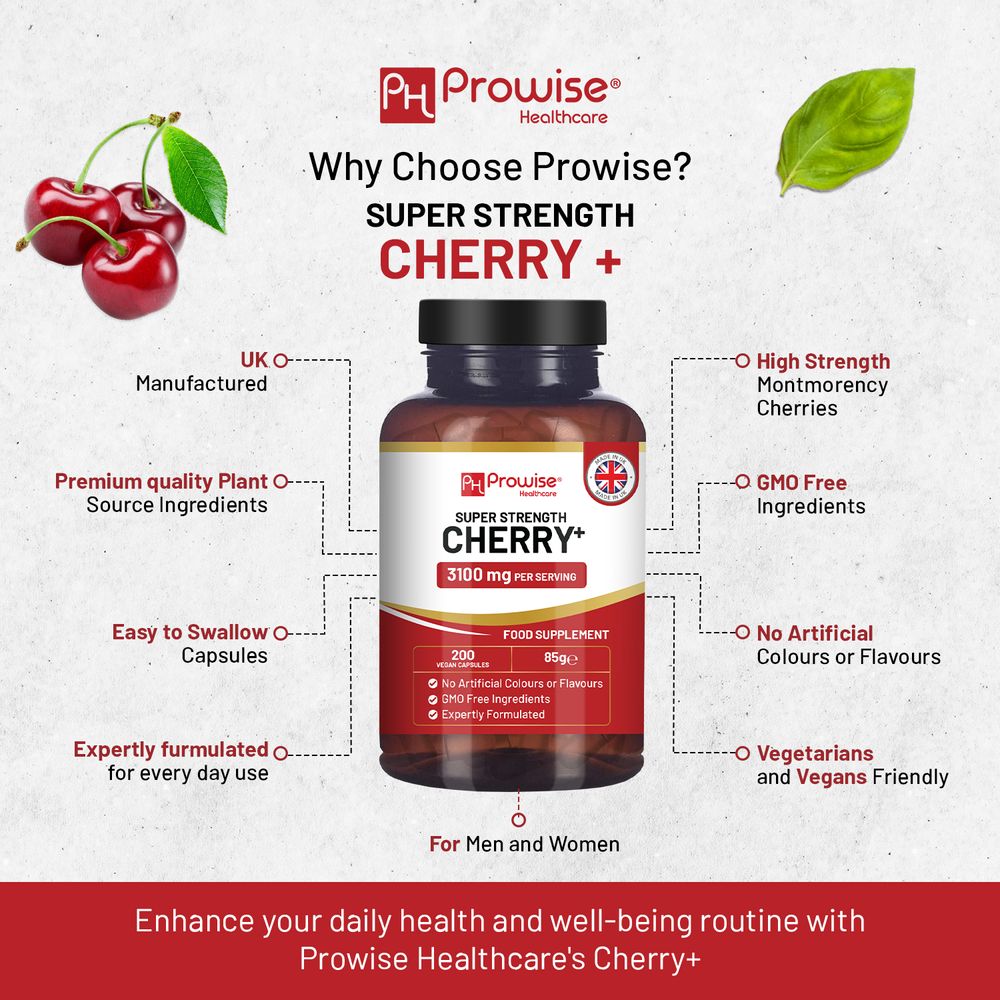 Cherry+ 3100mg I 200 Vegan Capsules Super Strength Formula