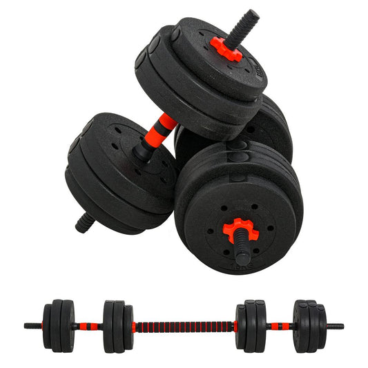 25kg Adjustable 2 IN 1 Barbell Dumbbells Weight Set for Body Fitness