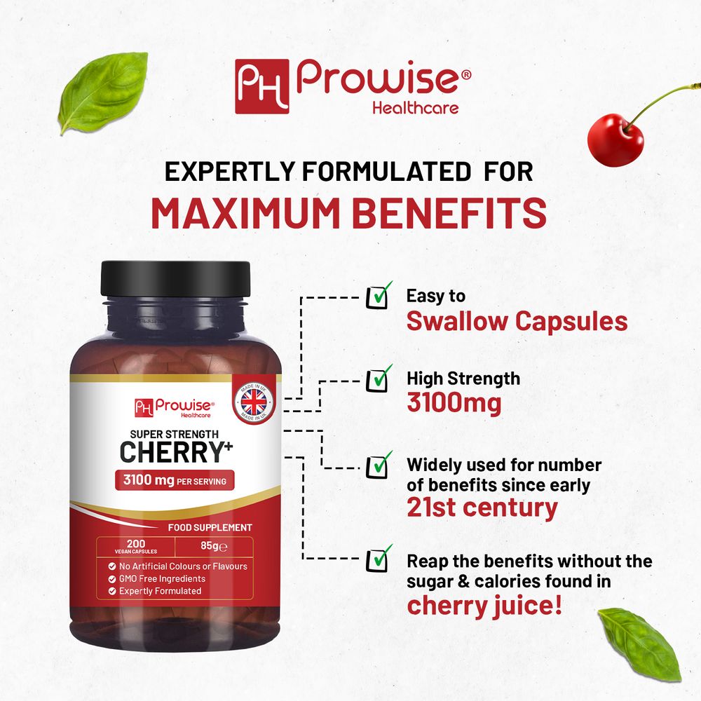 Cherry+ 3100mg I 200 Vegan Capsules Super Strength Formula